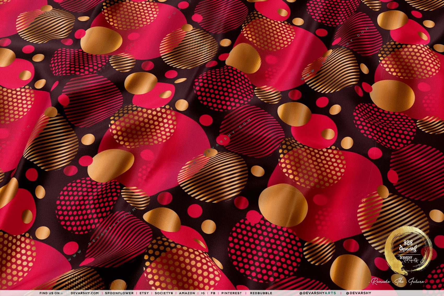 Abstract Apparel Fabric 3Meters  9 Designs on 8 Fabric Options Fabric By the Yard | D20257