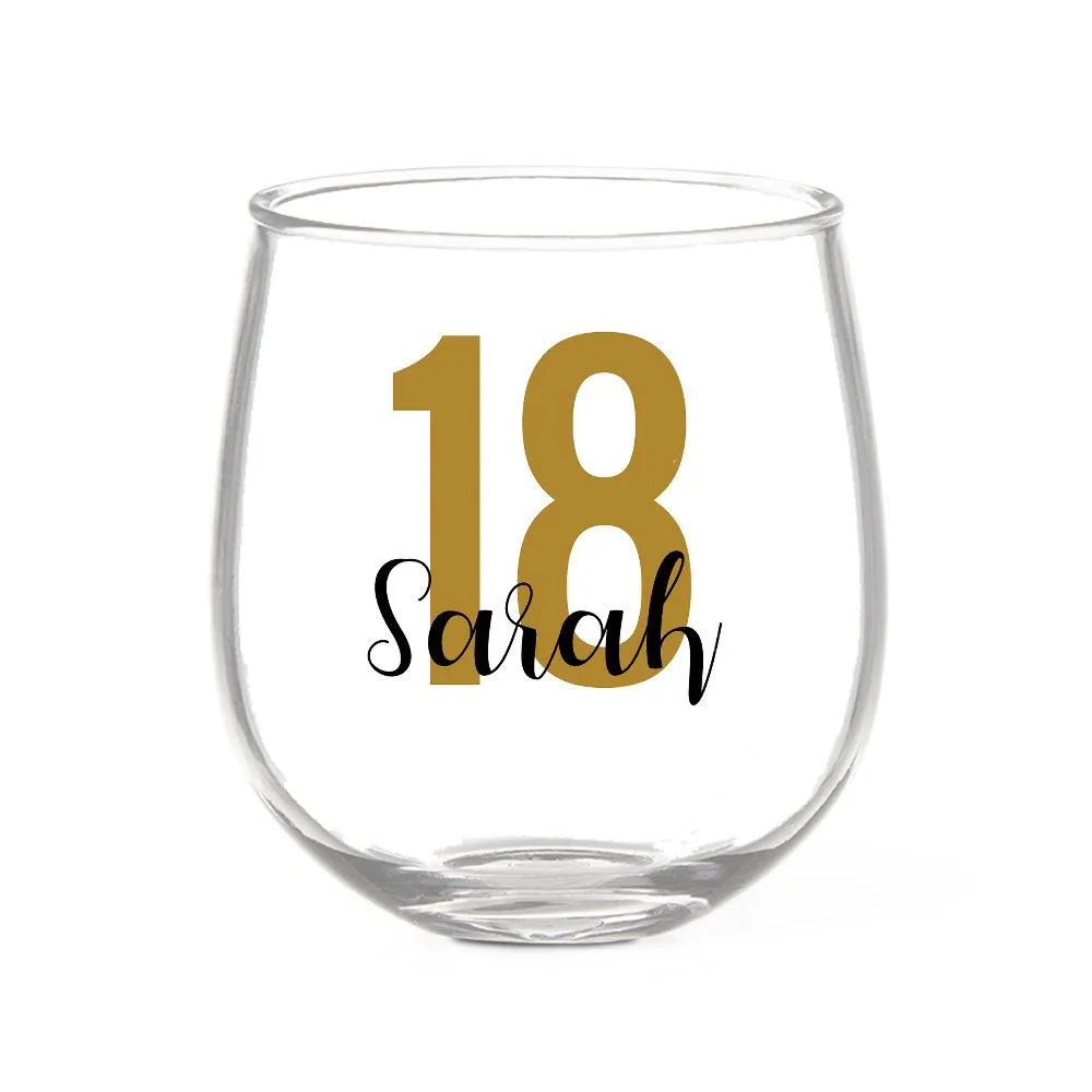 Age Stemless Wine Glass