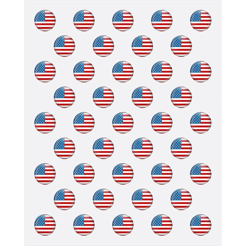 American Flag Pins Printed Backdrop