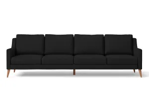 Aquila 4 Seater Sofa Black Leather