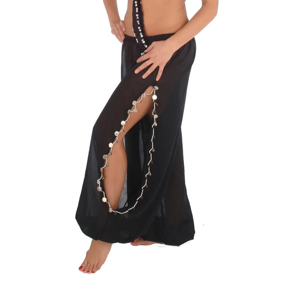 Bellydancer Chiffon Harem Pants with Side Slits | MAIDEN DANCE