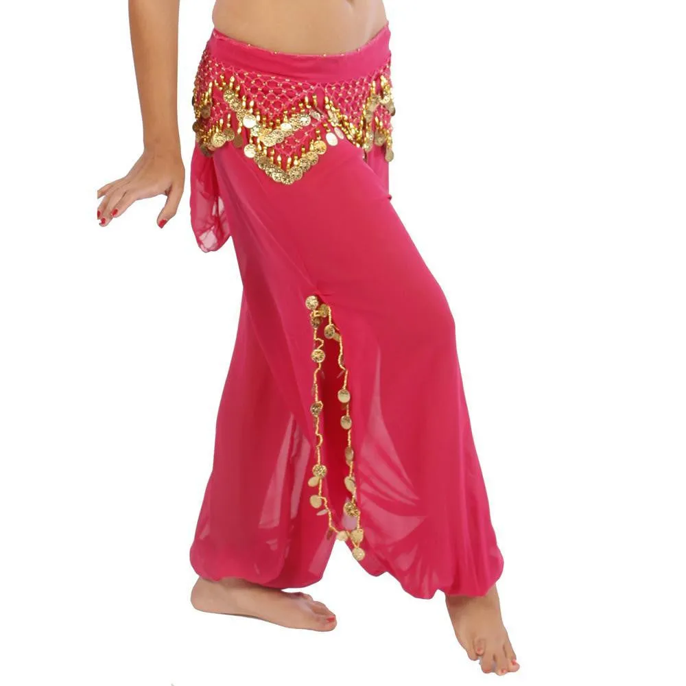 Bellydancer Chiffon Harem Pants with Side Slits | MAIDEN DANCE