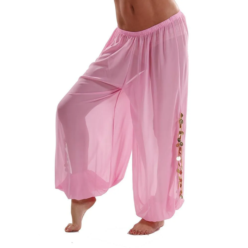 Bellydancer Chiffon Harem Pants with Side Slits | MAIDEN DANCE