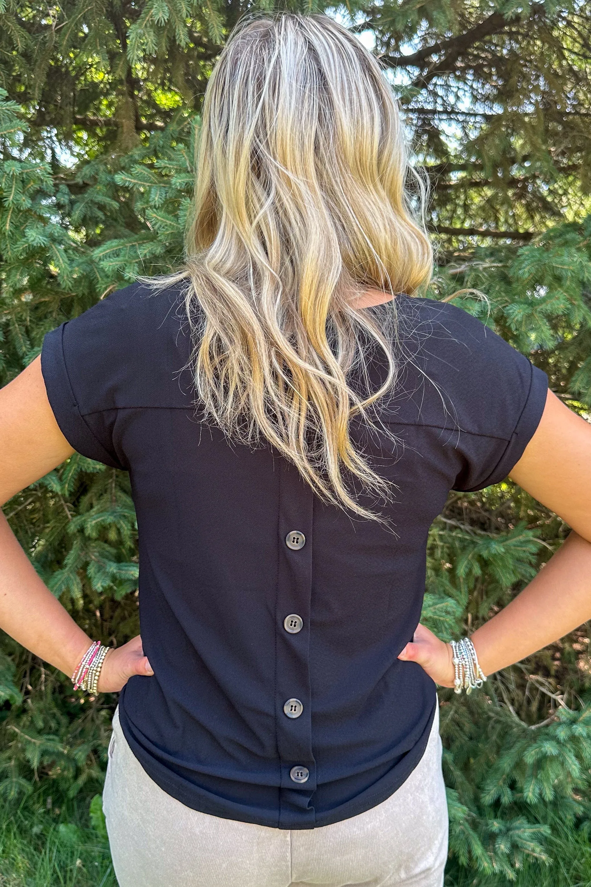 Black Lace Trim Top