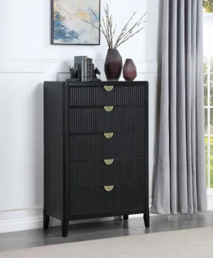 Brookmead 5-Drawer Bedroom Chest Black