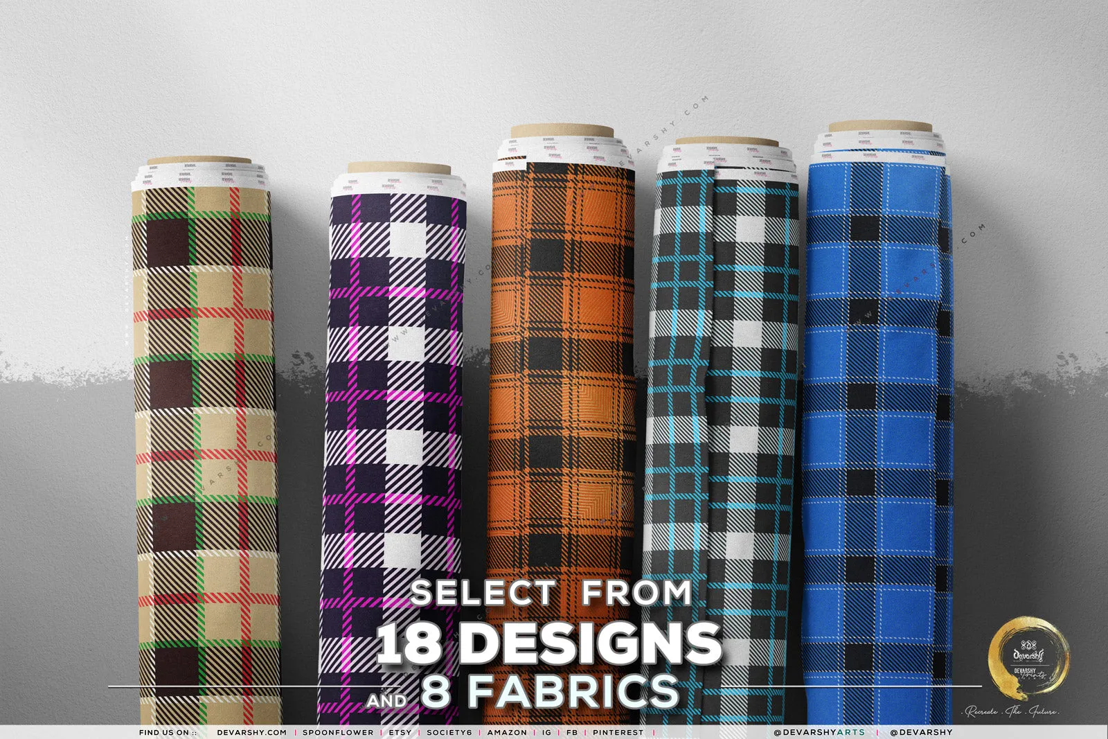 Burberry Checks Apparel Fabric 3Meters , 6 Designs | 8 Fabrics Option | Plaid Fabric By the Yard | 036