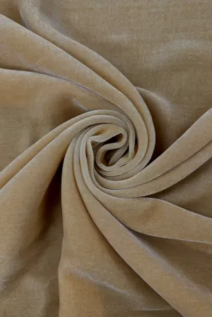 Champagne Silk Rayon Velvet Fabric