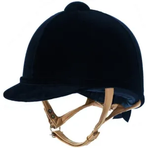 Charles Owen Fian Velvet Riding Hat - Navy