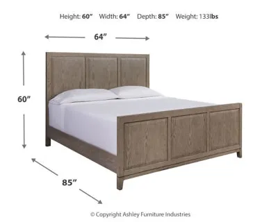 Chrestner Queen Panel Bed with Mirrored Dresser