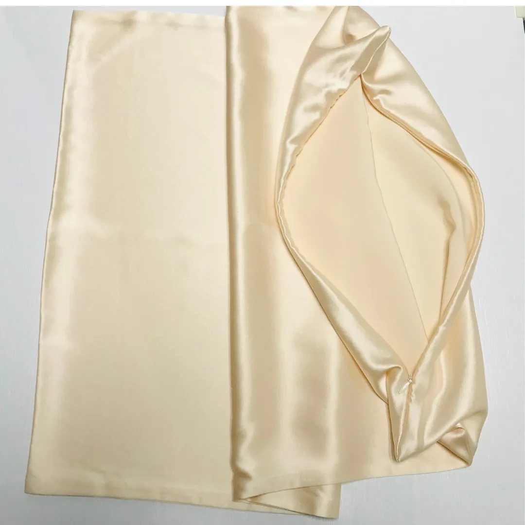 Custom Wholesale Silk Pillowcase 19 Momme Zipper Closure - Standard size