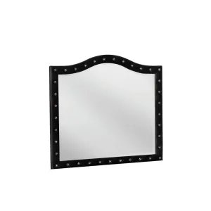 Deanna Button Tufted Dresser Mirror Black