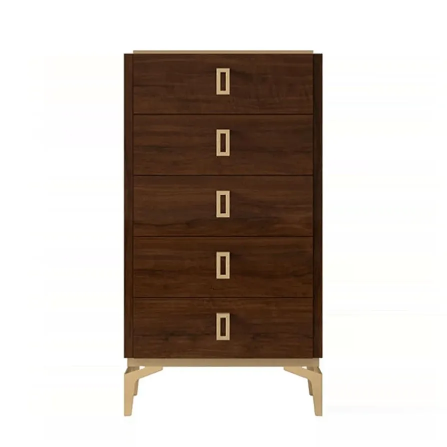 EVA 5 Drawers Walnut Chest - Status Italy