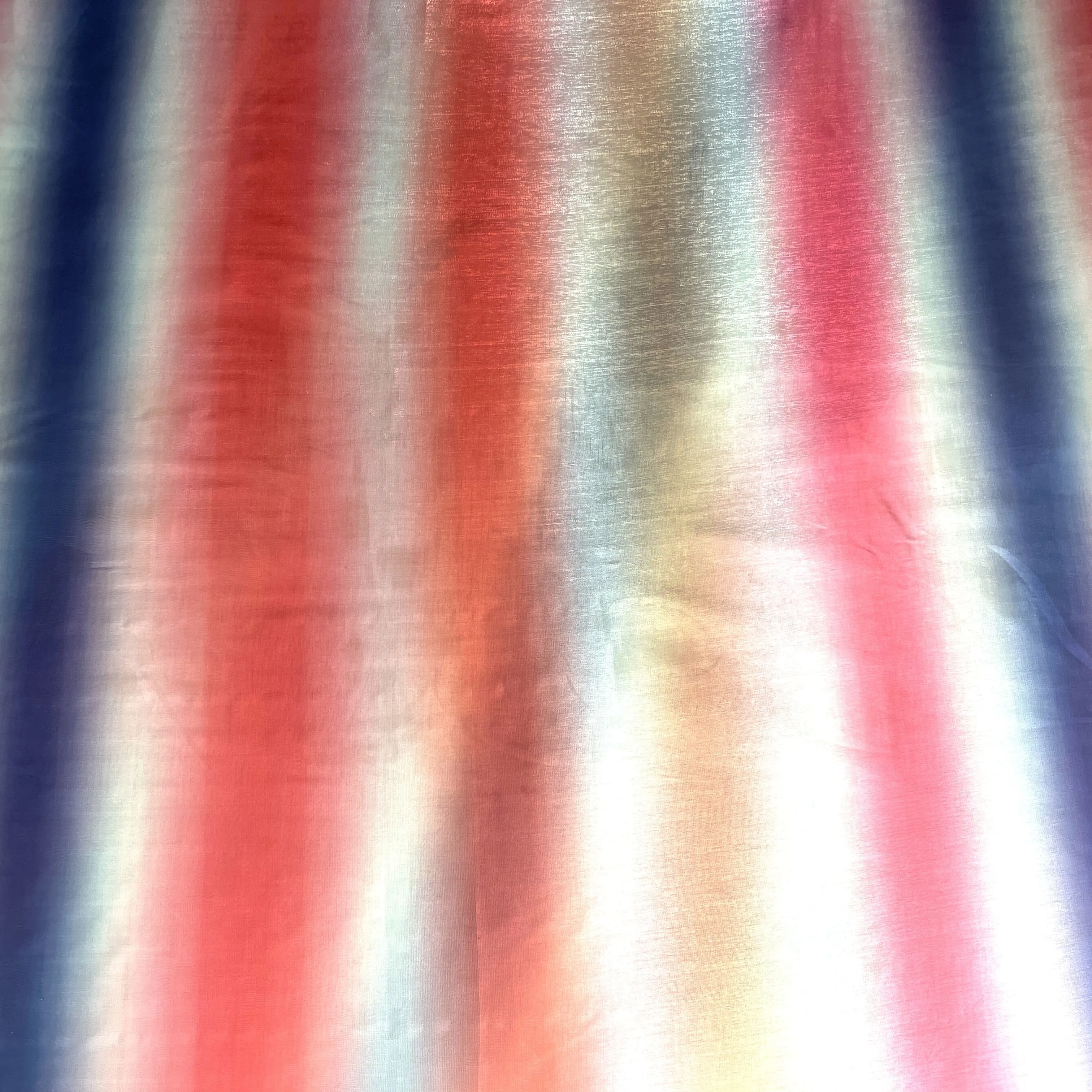 Exclusive Green Multicolor Stripes Organza Fabric