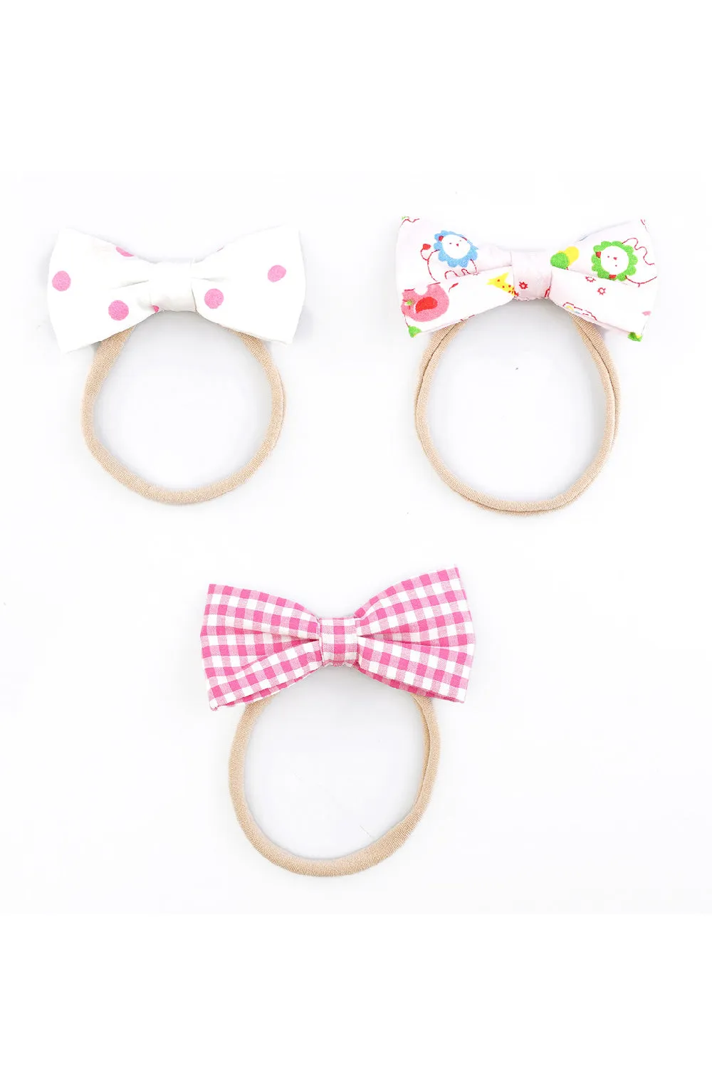 Floral Cotton Baby Headbands - Set Of 3