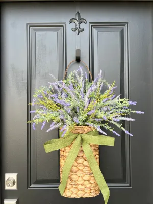 French Country Lavender Basket Wreath