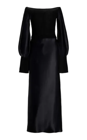 Gilman Dress in Black Silk