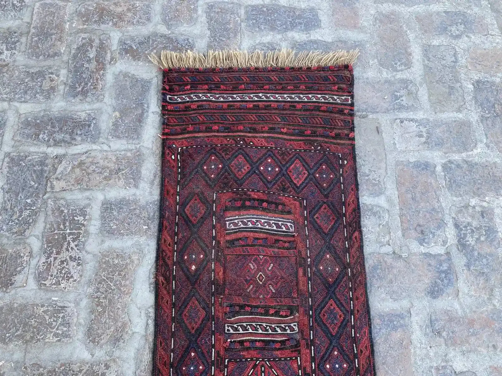 Handwoven Afghan Adreskan Runner - Unique Tribal Design