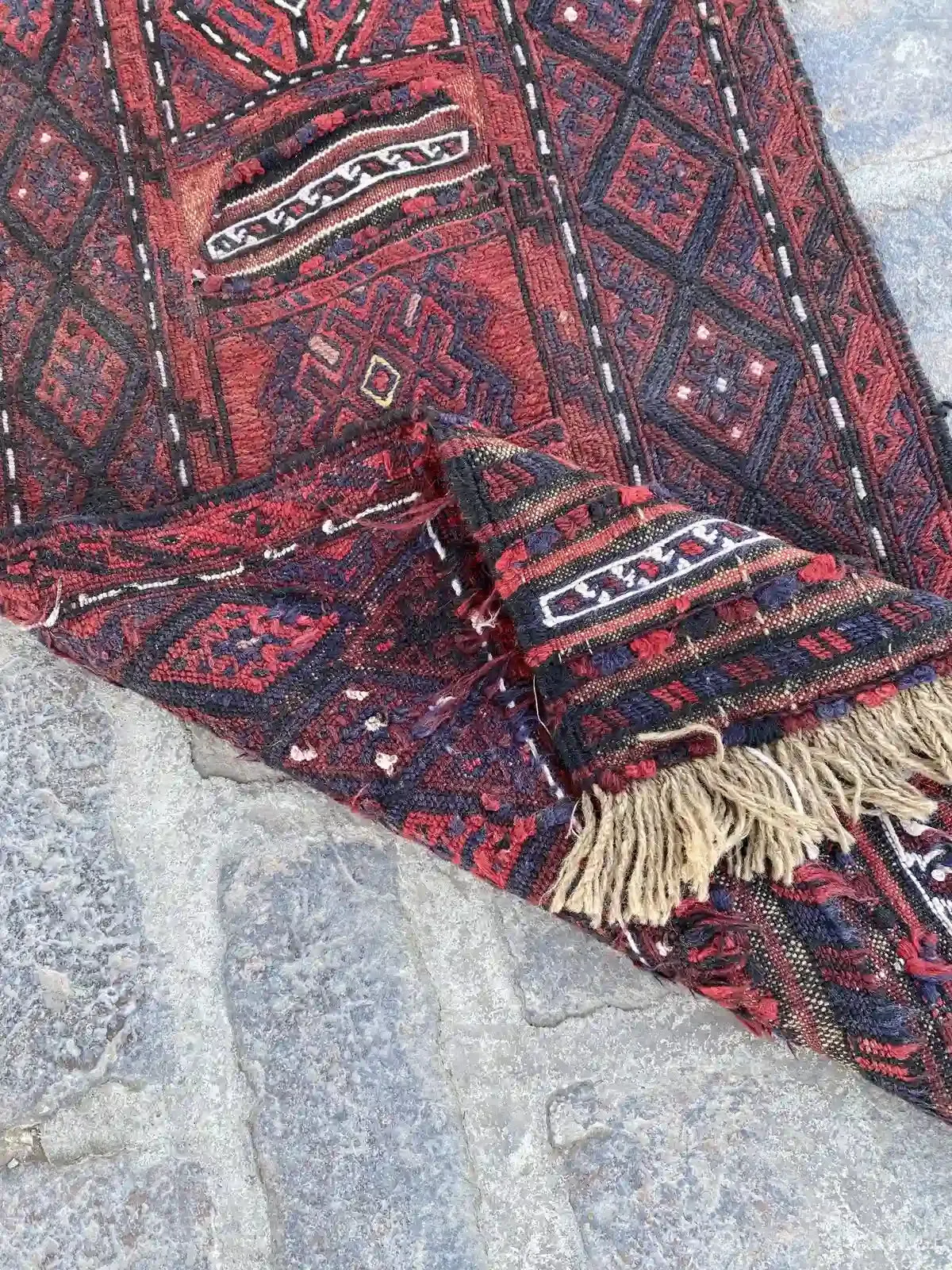 Handwoven Afghan Adreskan Runner - Unique Tribal Design