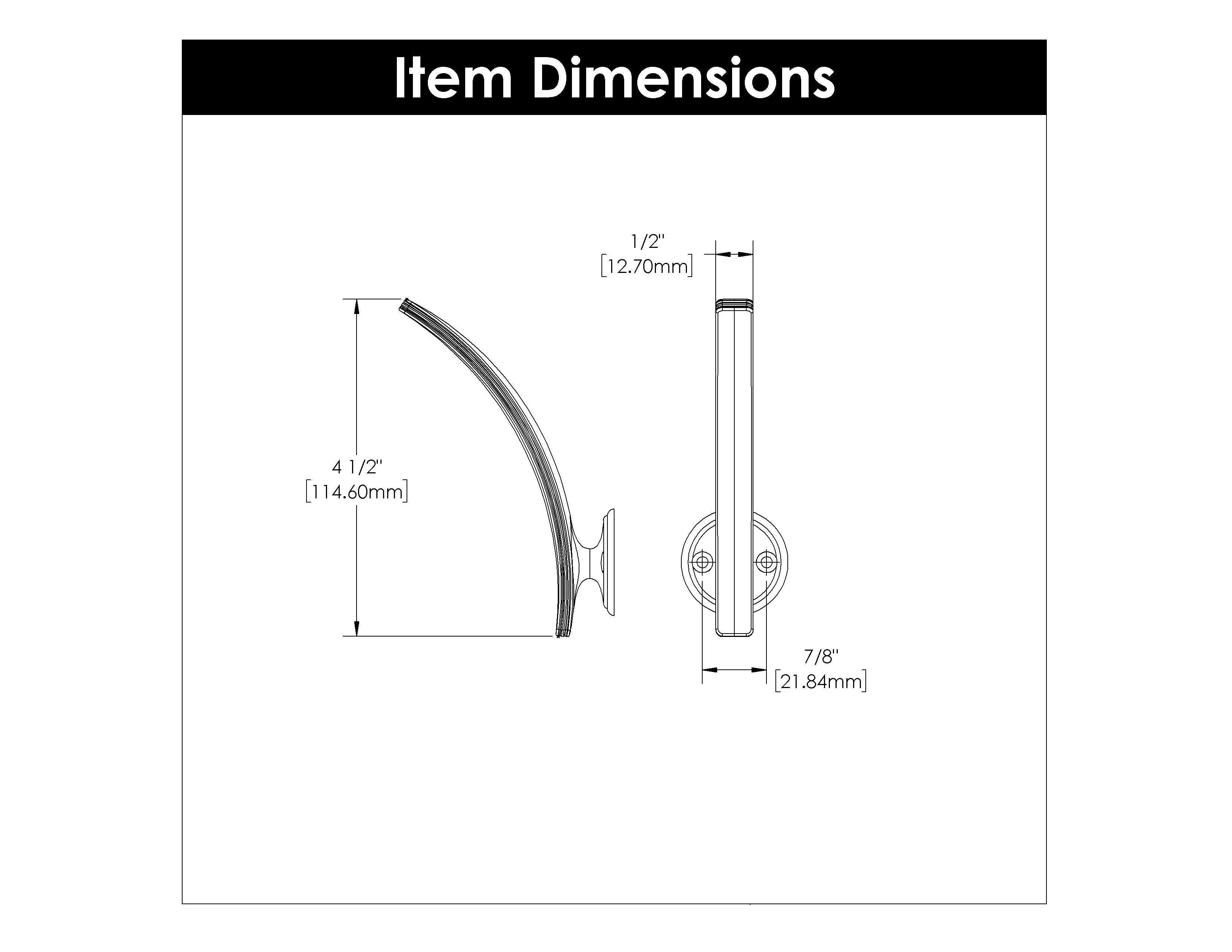 Hook 7/8 Inch Center to Center - Hickory Hardware