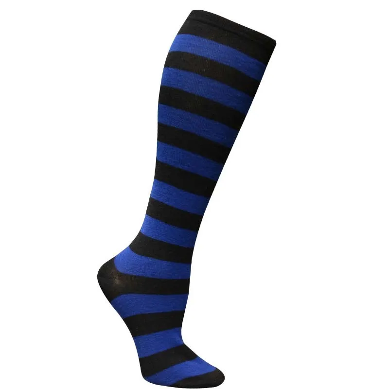 Japanese Women's Mid Tube Socks Pinstripe Knee Socks