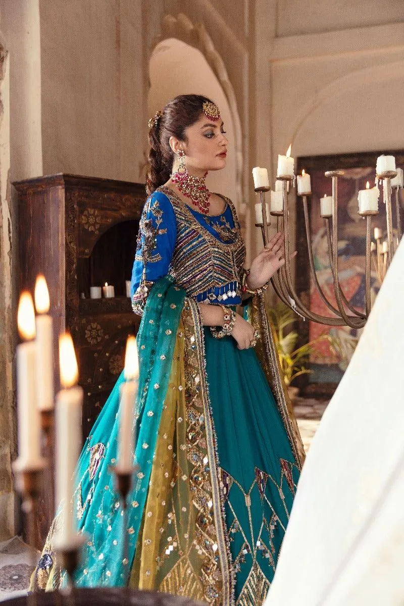 Maria Osama Khan - Riwayat - 008 - Gold - Lehenga - Choli