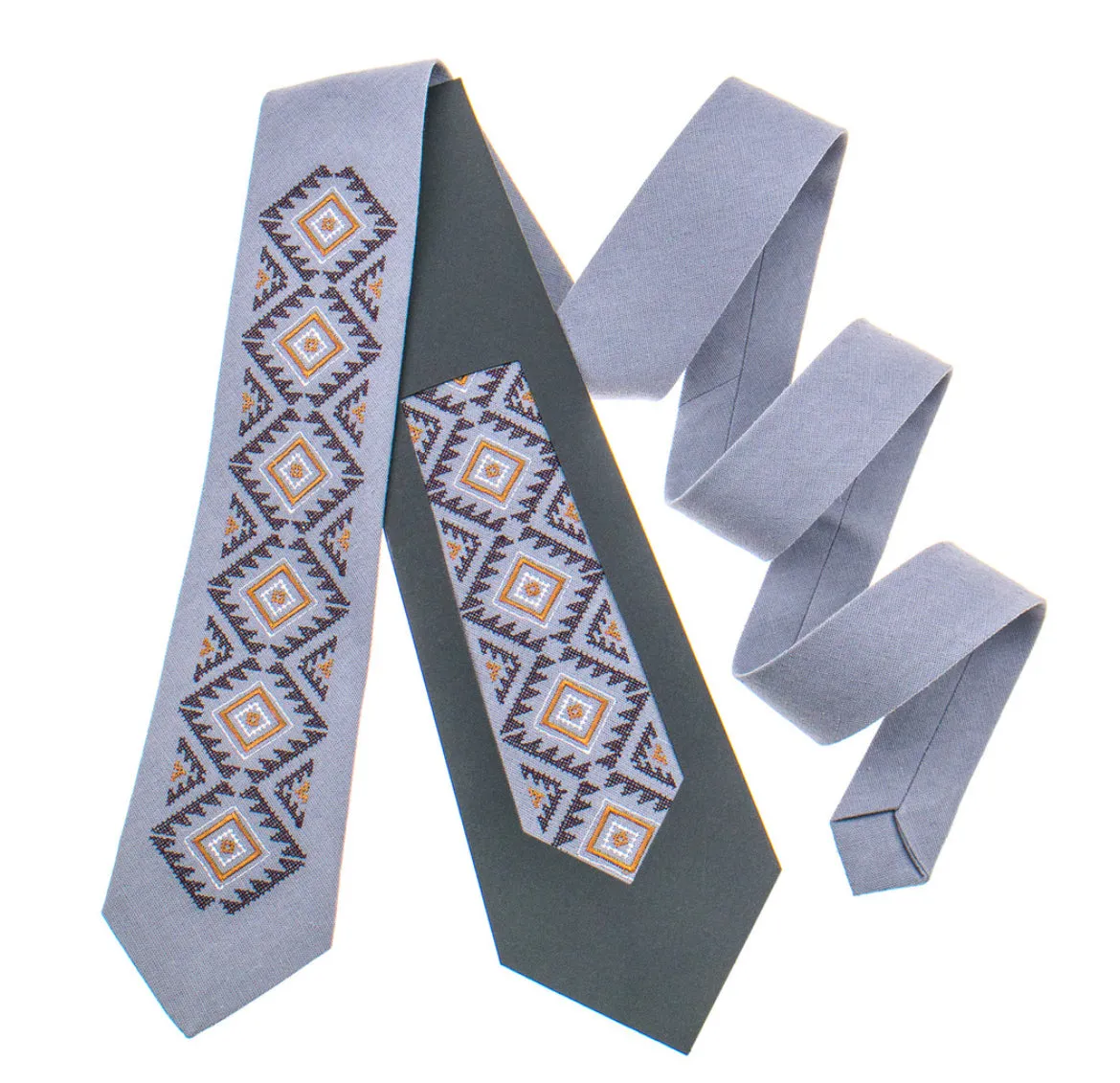 Modern Geometric Necktie - Beige