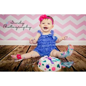 Pink Princess Chevron Printed Backdrop