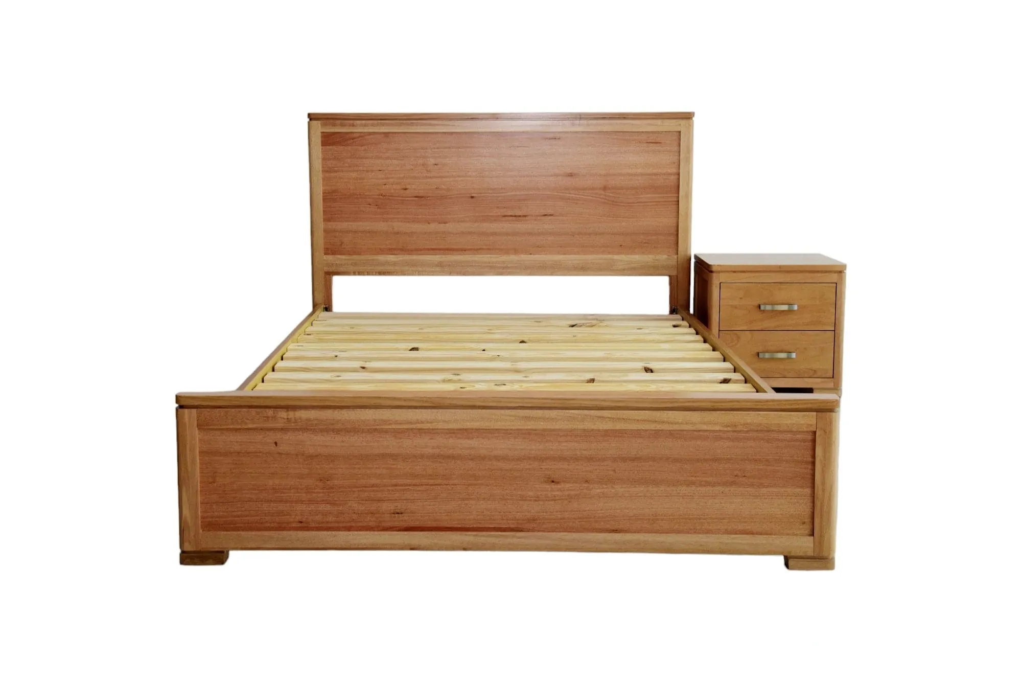 Provence Bed Frame Solid Eucalyptus Wood Oak Look