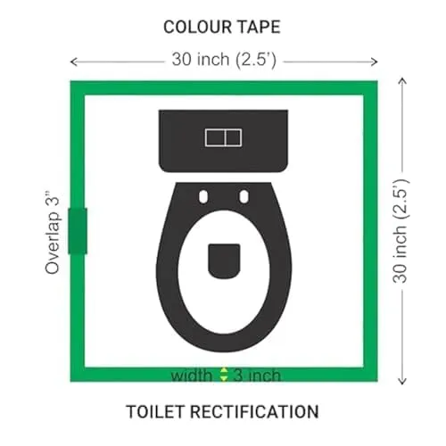 Pure Intent - Blue Colour Vastu Tape | Vastu Toilet Tape | Vastu Remedy | Vastu Correction Tape B (3-4 Inch, 2.5 Meters)