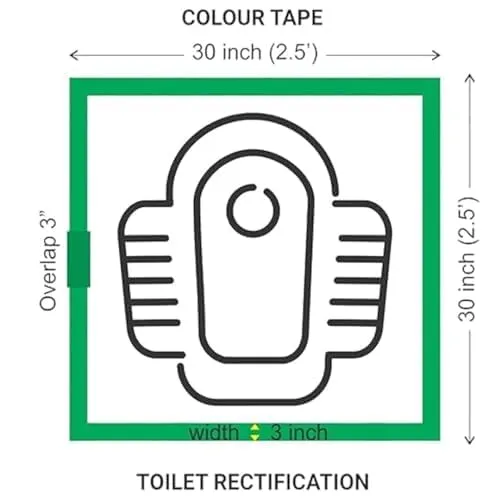 Pure Intent - Blue Colour Vastu Tape | Vastu Toilet Tape | Vastu Remedy | Vastu Correction Tape B (3-4 Inch, 2.5 Meters)