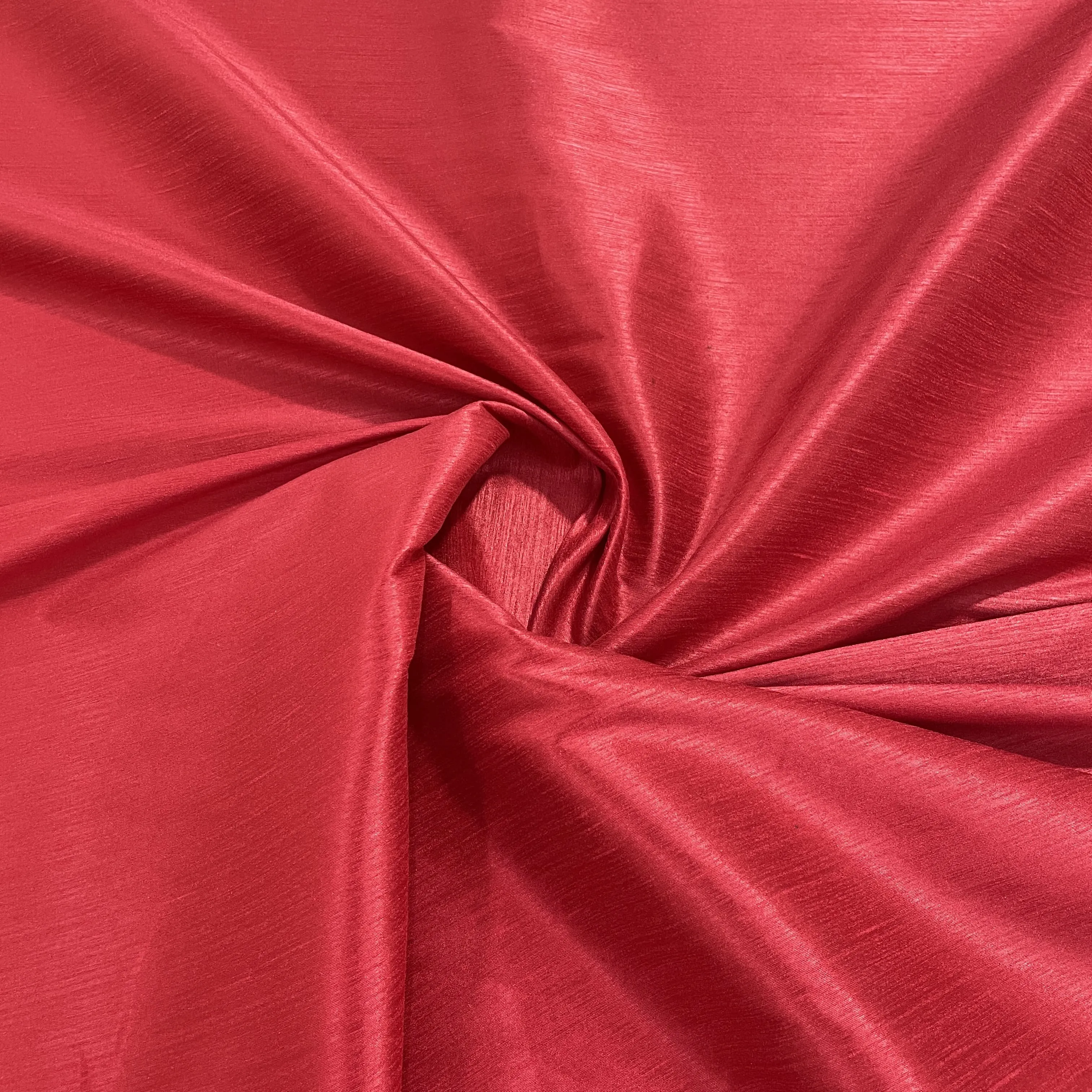 Red Solid Satin Fabric