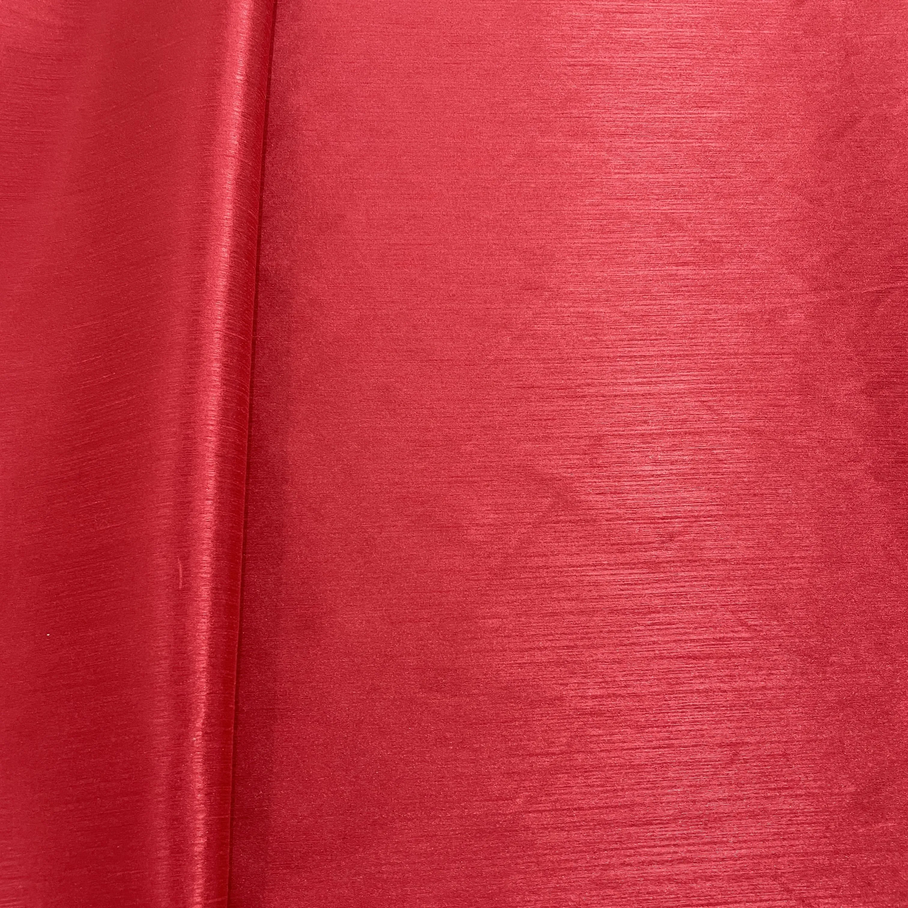 Red Solid Satin Fabric