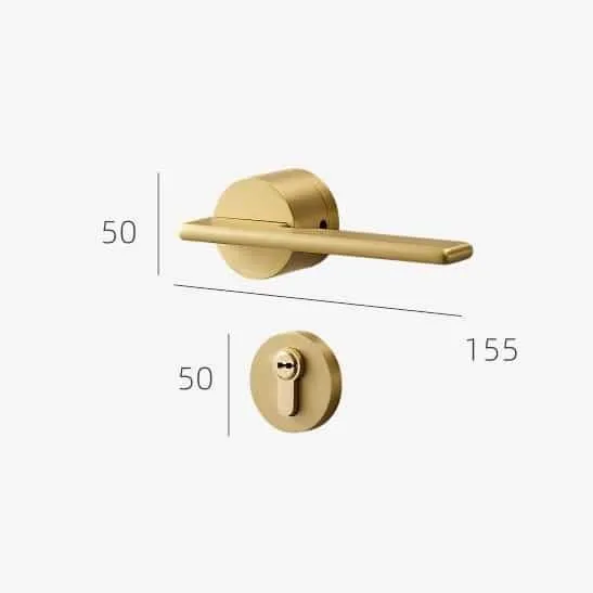 SABANI / Solid Brass Lever Door Handles & Lock Set