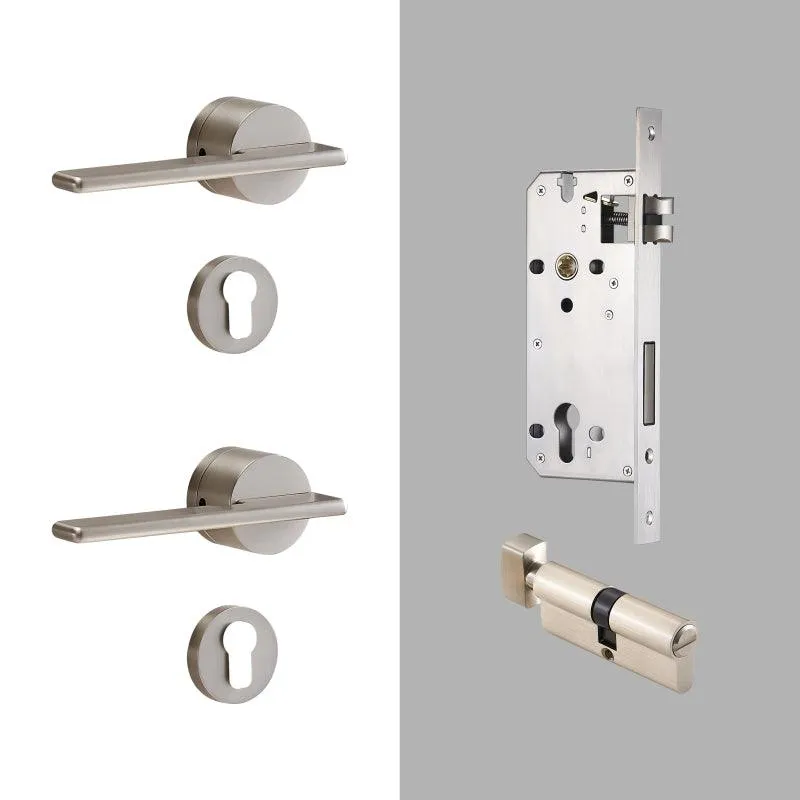 SABANI / Solid Brass Lever Door Handles & Lock Set