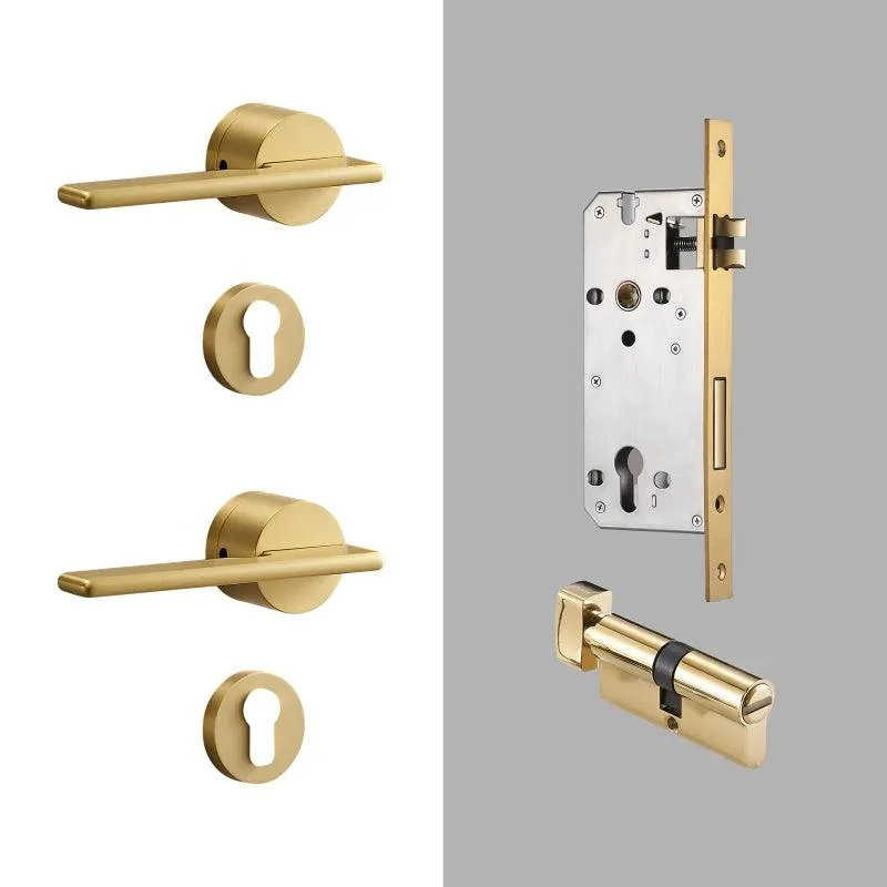 SABANI / Solid Brass Lever Door Handles & Lock Set