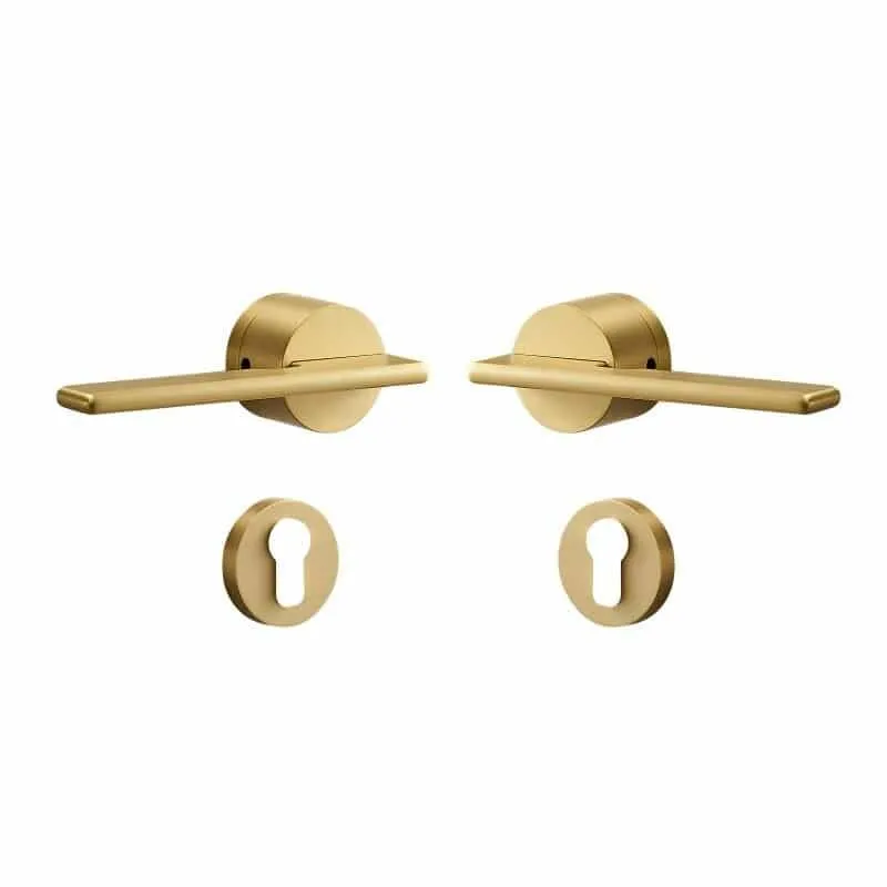 SABANI / Solid Brass Lever Door Handles & Lock Set