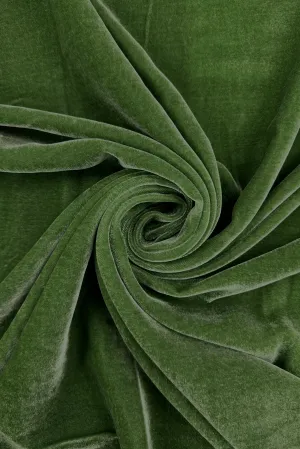 Sage Silk Rayon Velvet Fabric