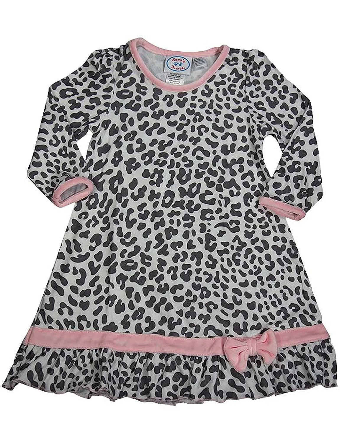 Sara's Prints - Little Girls Puffed Long Sleeve Nightgown