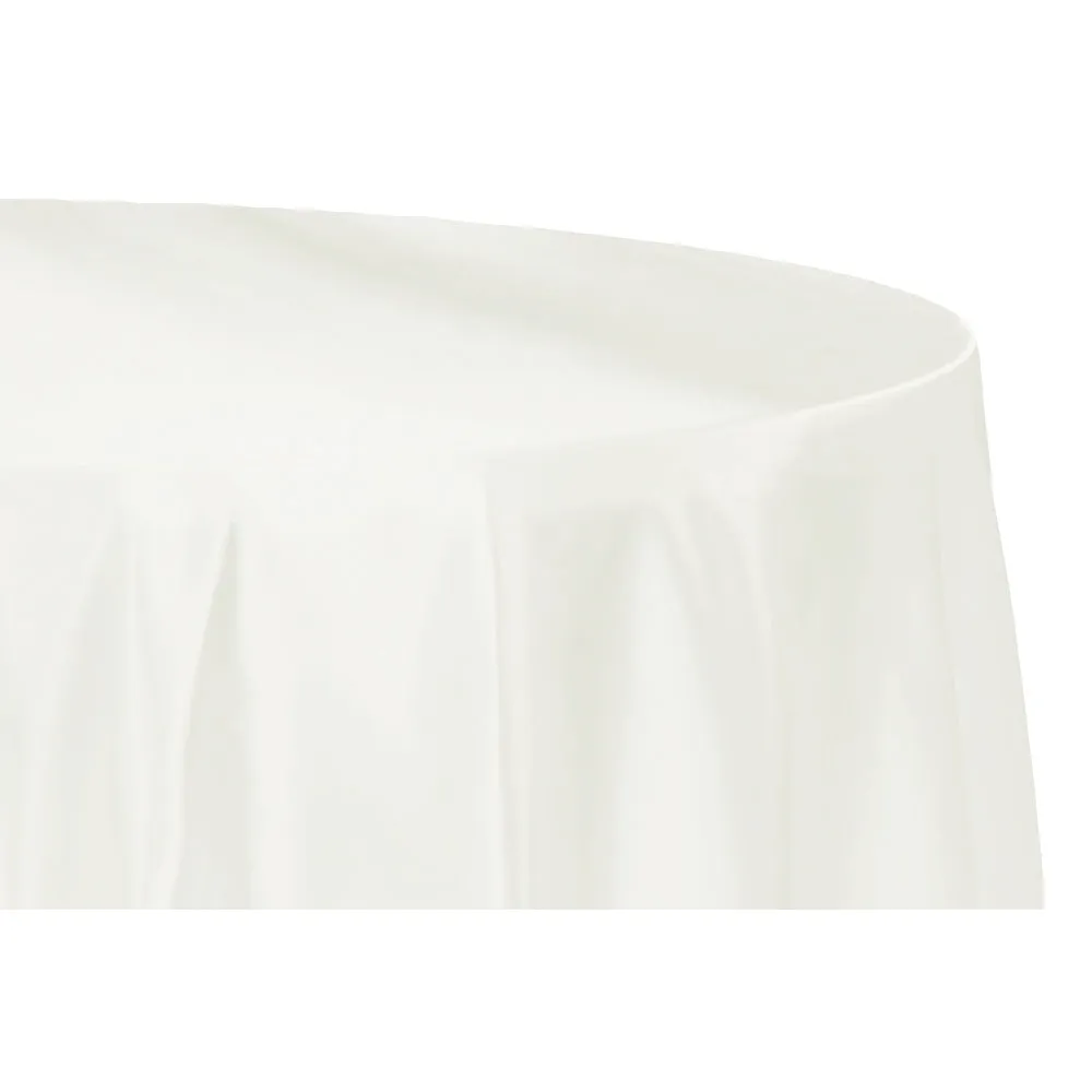 Satin 132" Round Tablecloth - Ivory