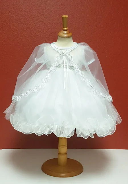 Satin and Tulle Christening Dress