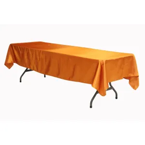 Satin Rectangular 60"x120" Tablecloth - Burnt Orange