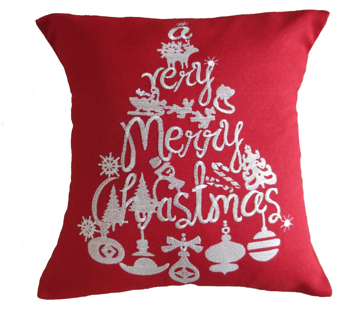 Seasonal Christmas Greeting Decorative Throw Pillow Covers