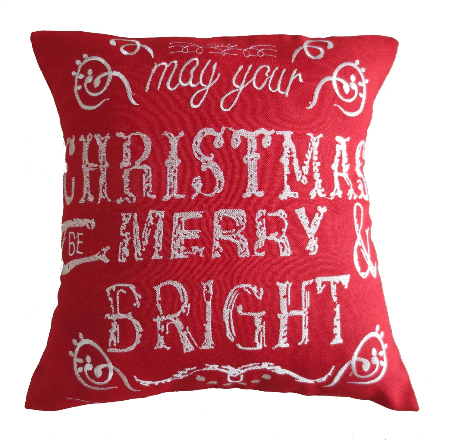 Seasonal Christmas Greeting Decorative Throw Pillow Covers