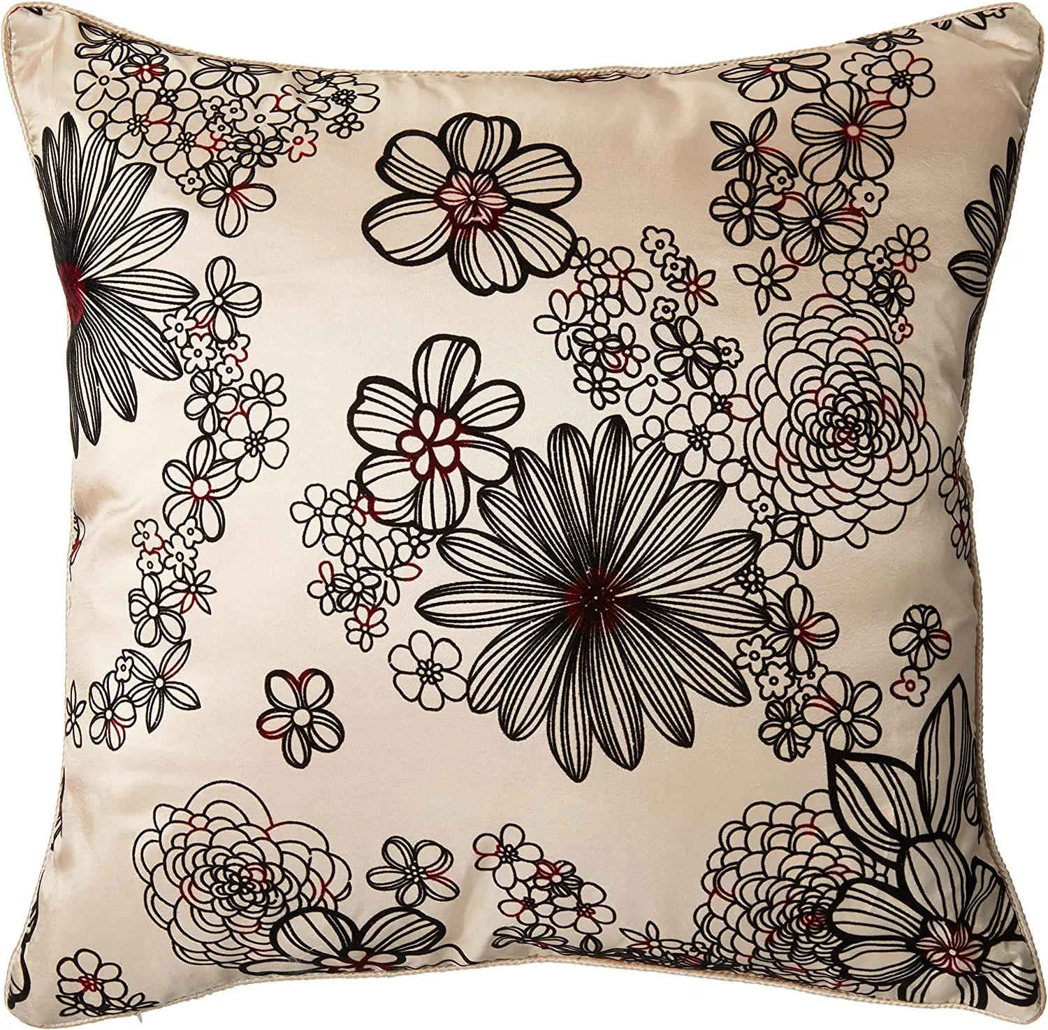 Silky Bloom Daisy Flower Pattern Decorative Accent Throw Pillow