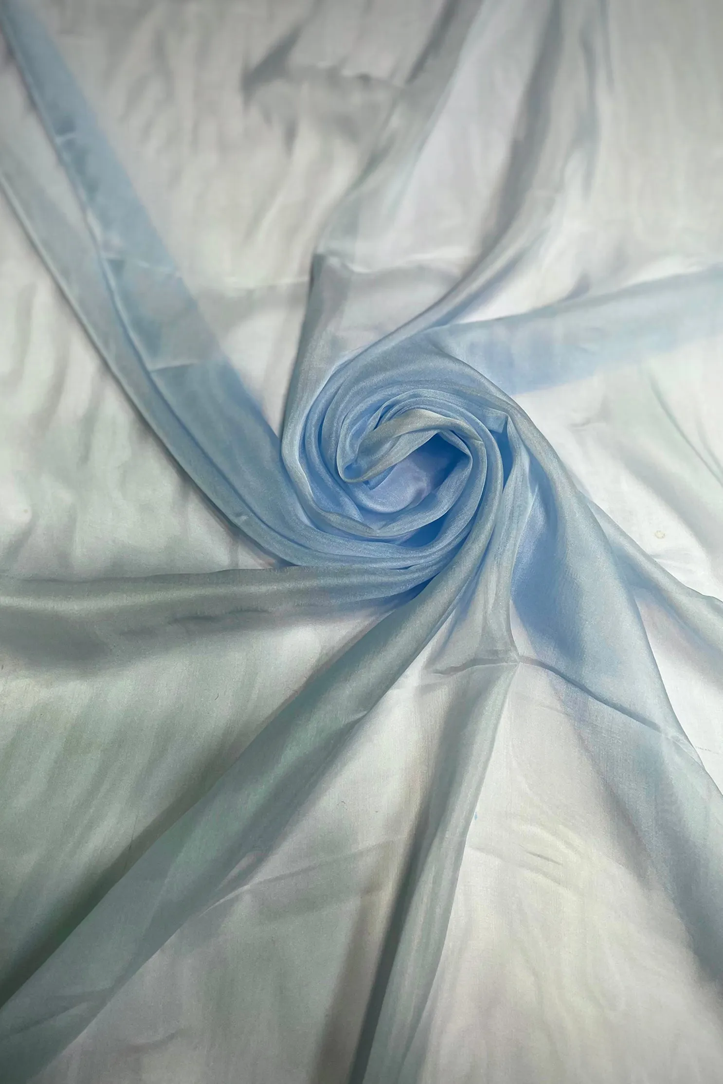 Skyway Blue Silk Chiffon