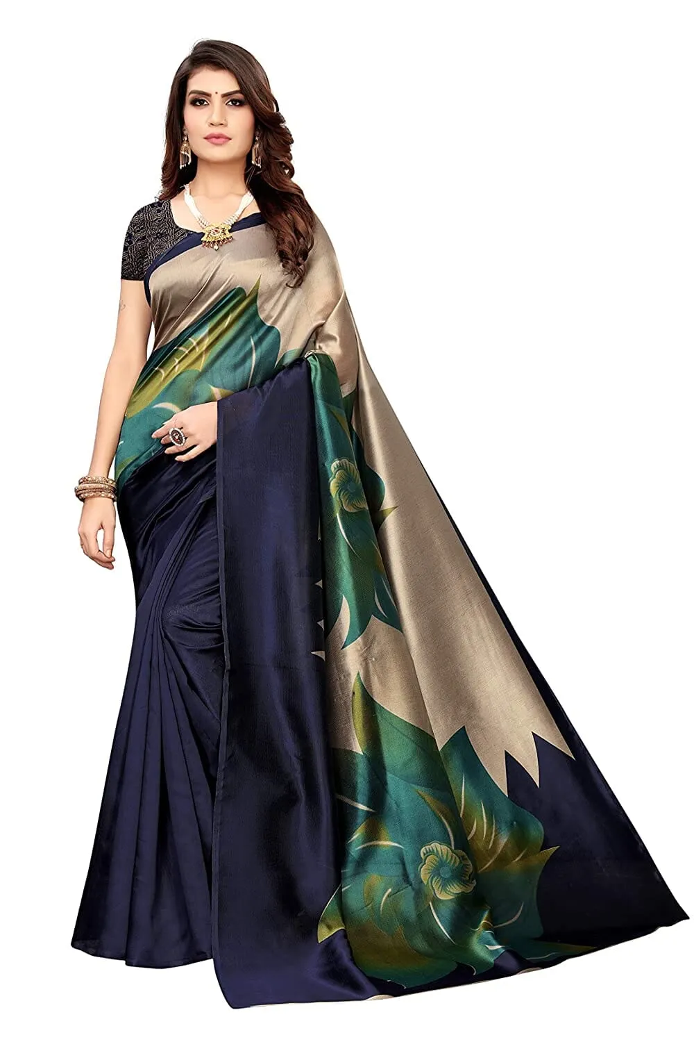 SVB Saree Blue Art Silk Mysore Silk Saree