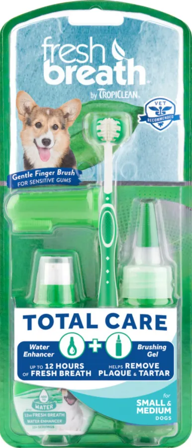 Tropiclean Fresh Breath Total Care Kit For Small & Medium Dogs