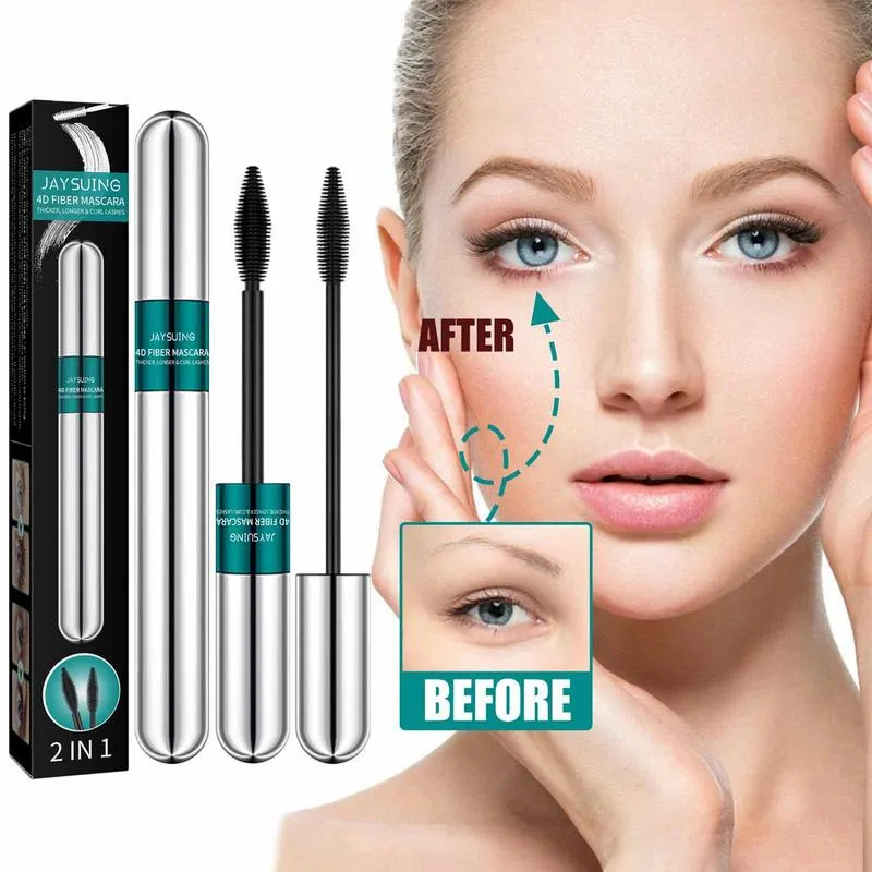 Volumizing Mascara 4D Thick And Curling Double-Effect Mascara Easy To Use Eye Makeup Tool For Longer Thicker Lashes