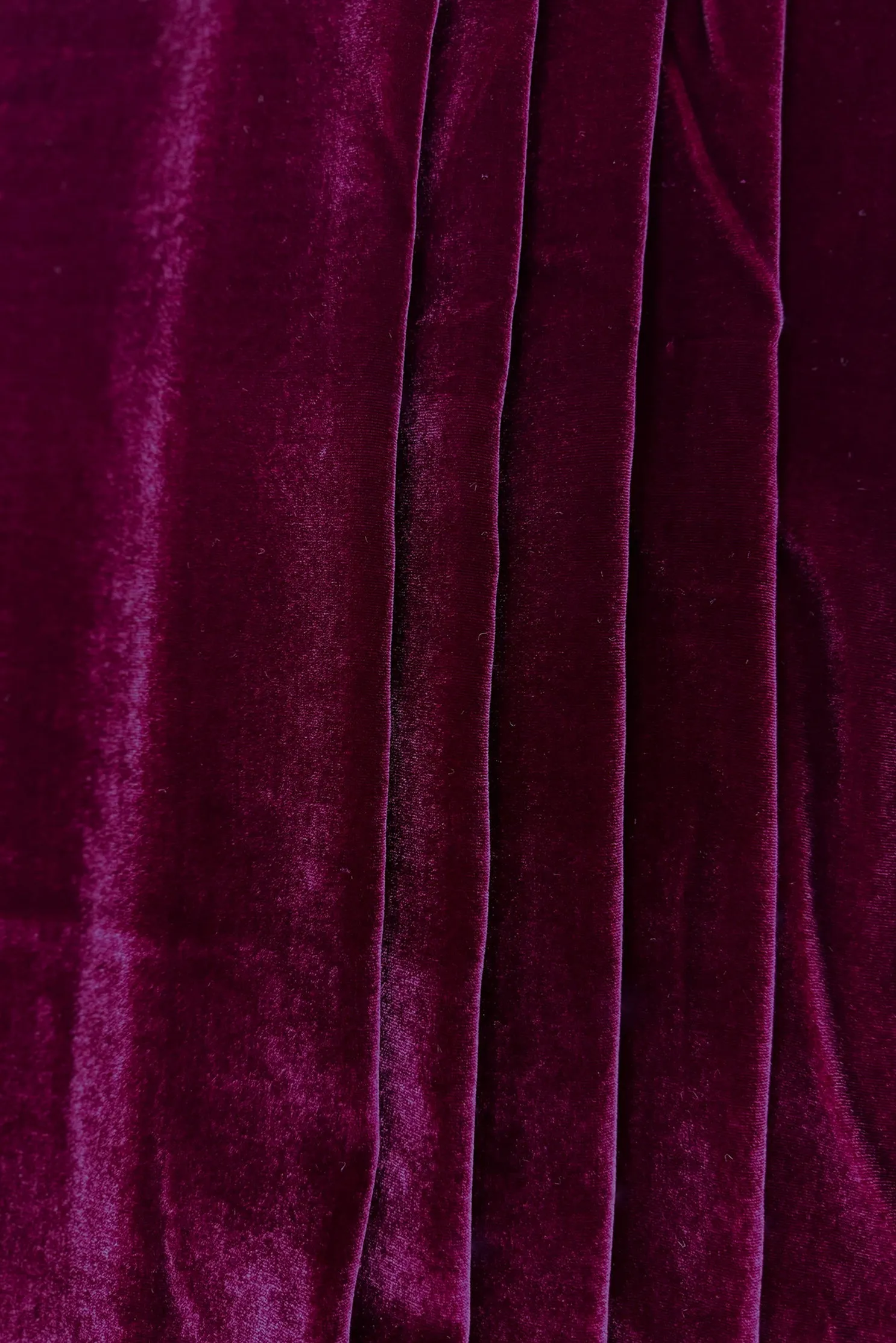 Wine Silk Rayon Velvet Fabric